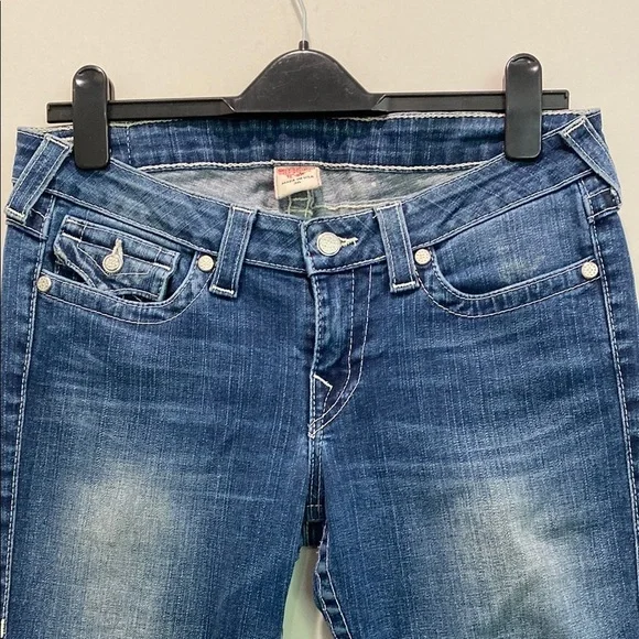 True Religion Jodie Blue Skinny Jeans with Diamond Buttons Size 30 - Picture 5 of 15